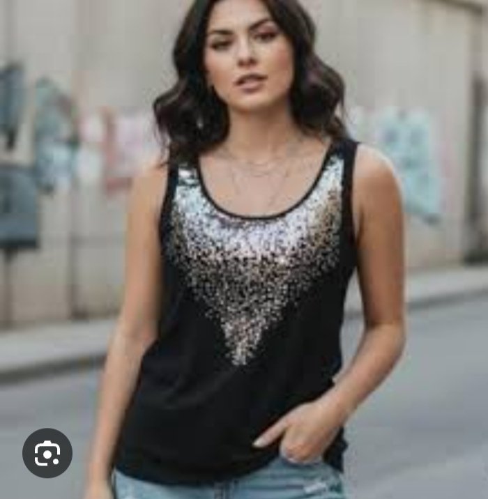 Débardeur noir pour femme 
