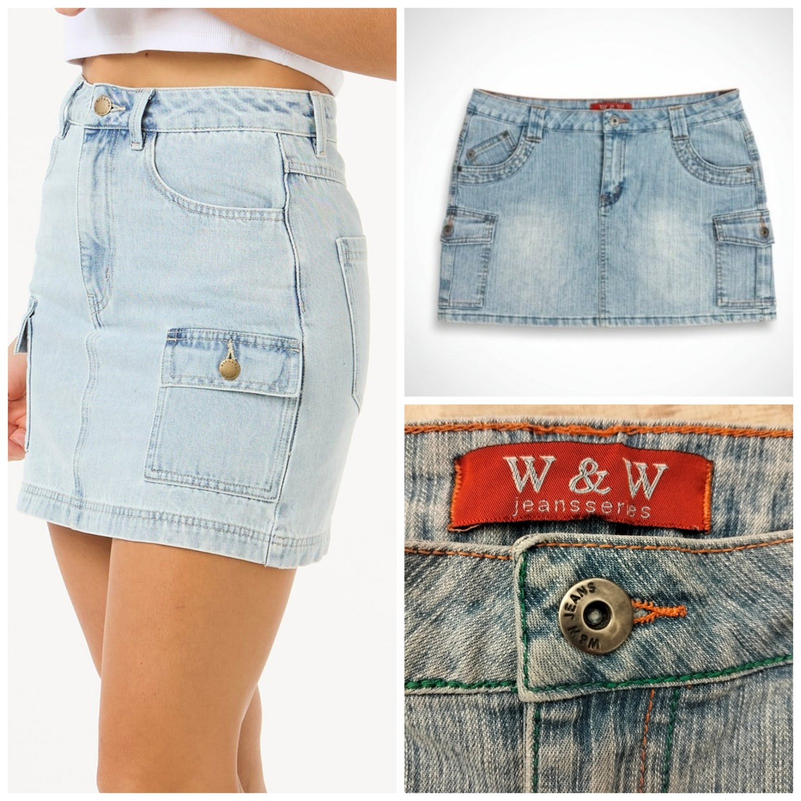 Mini jupe en jean clair 