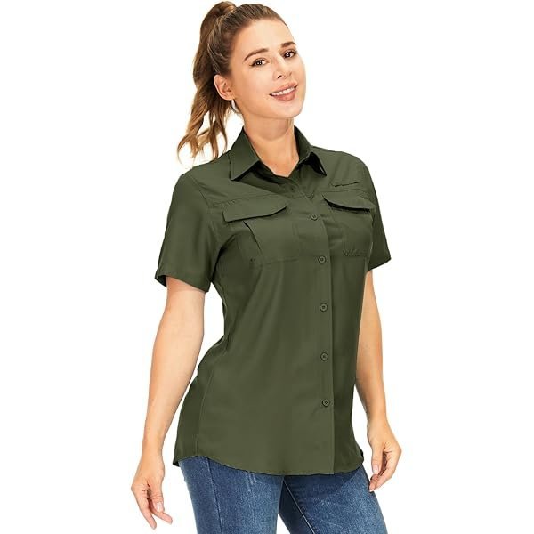 Chemise femme vert d'olive 