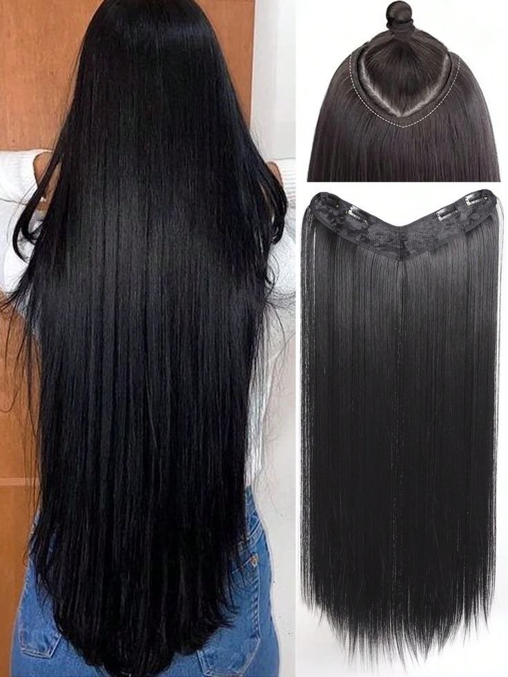Extension cheveux noir 70 cm