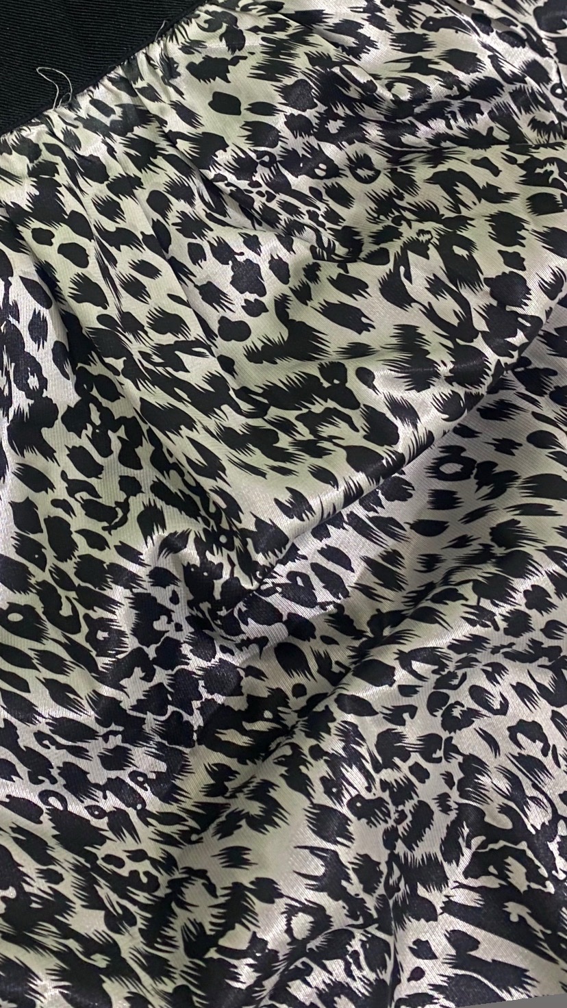 Printed White leopard dress