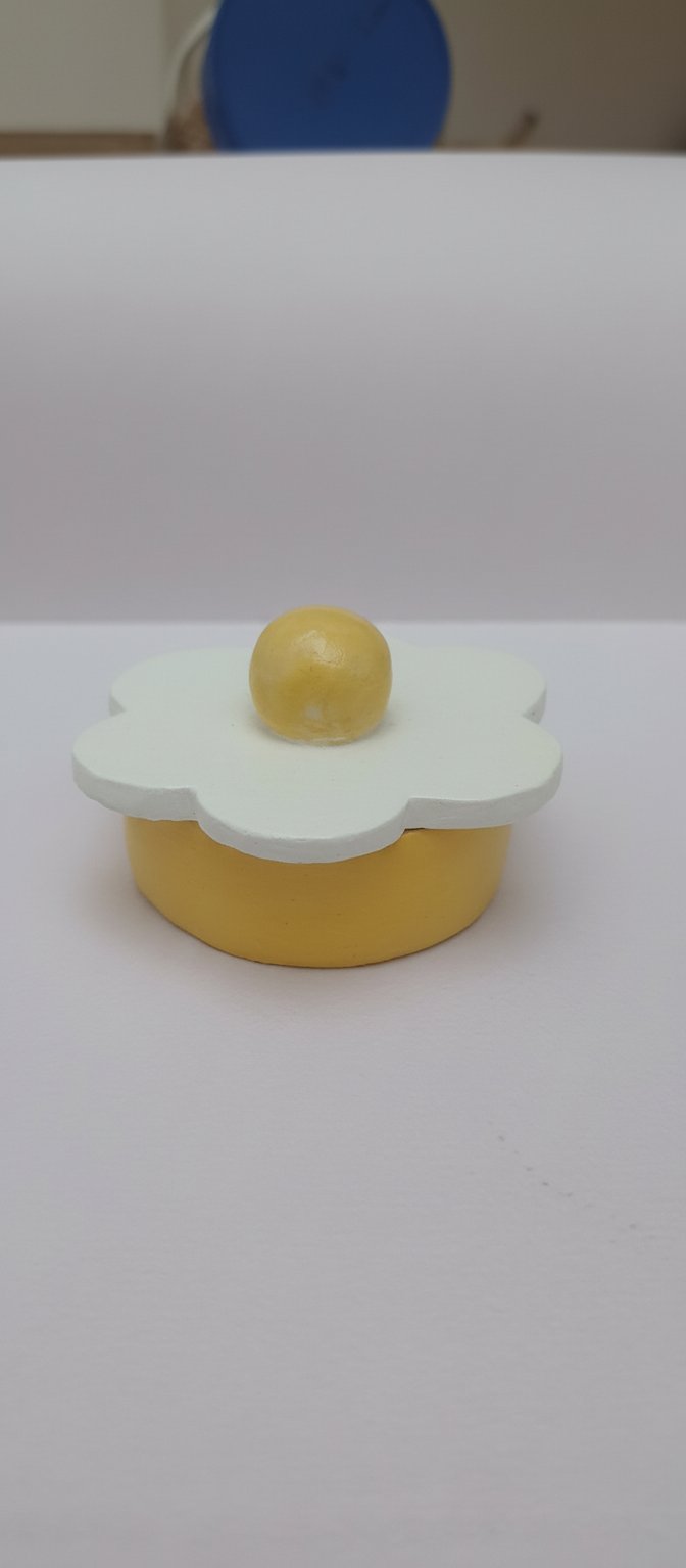 Handmade Clay Flower Box 🌼 Perfect for Jewelry or Small Gifts