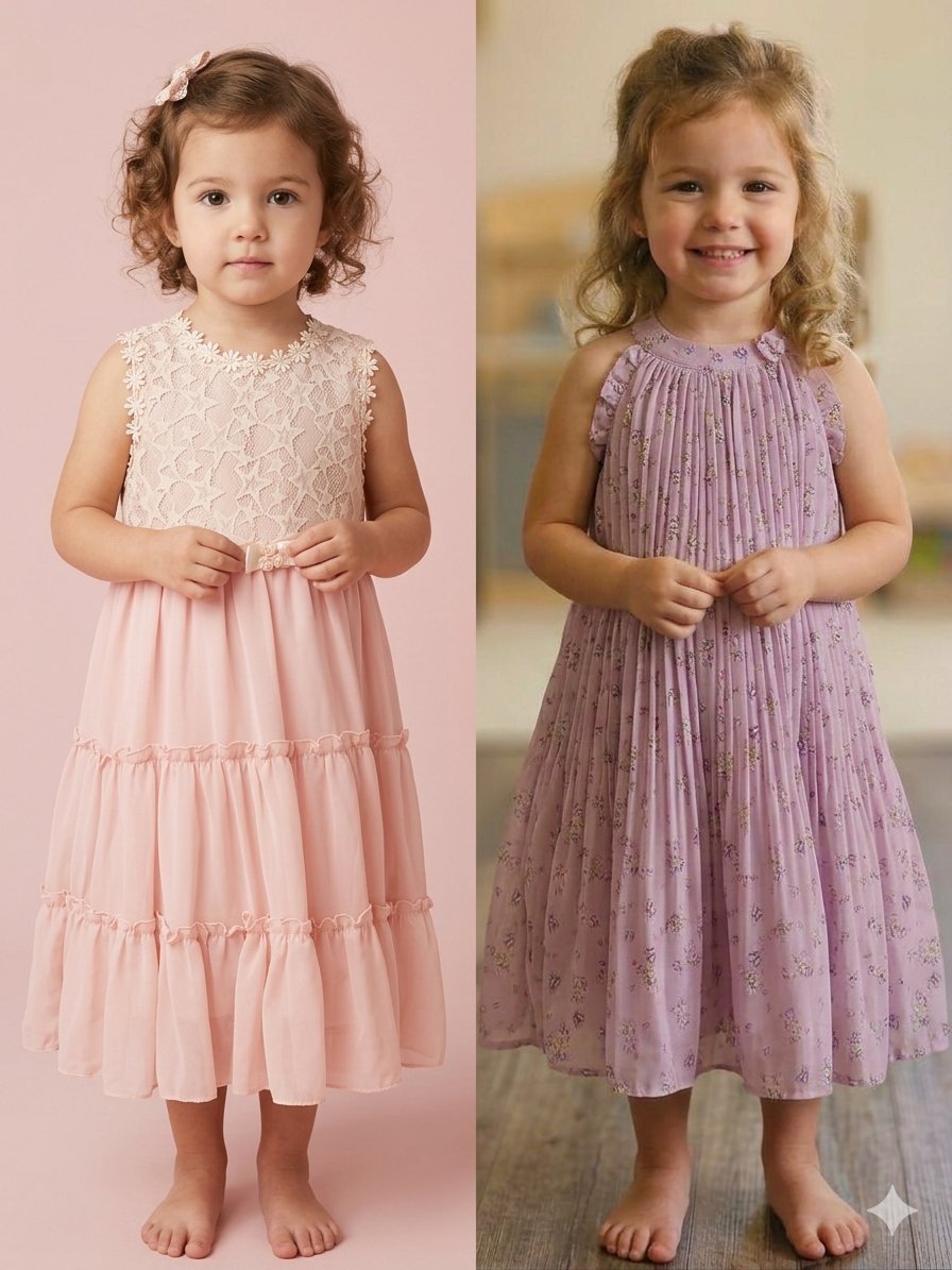 Lot de deux robes pour petite fille 