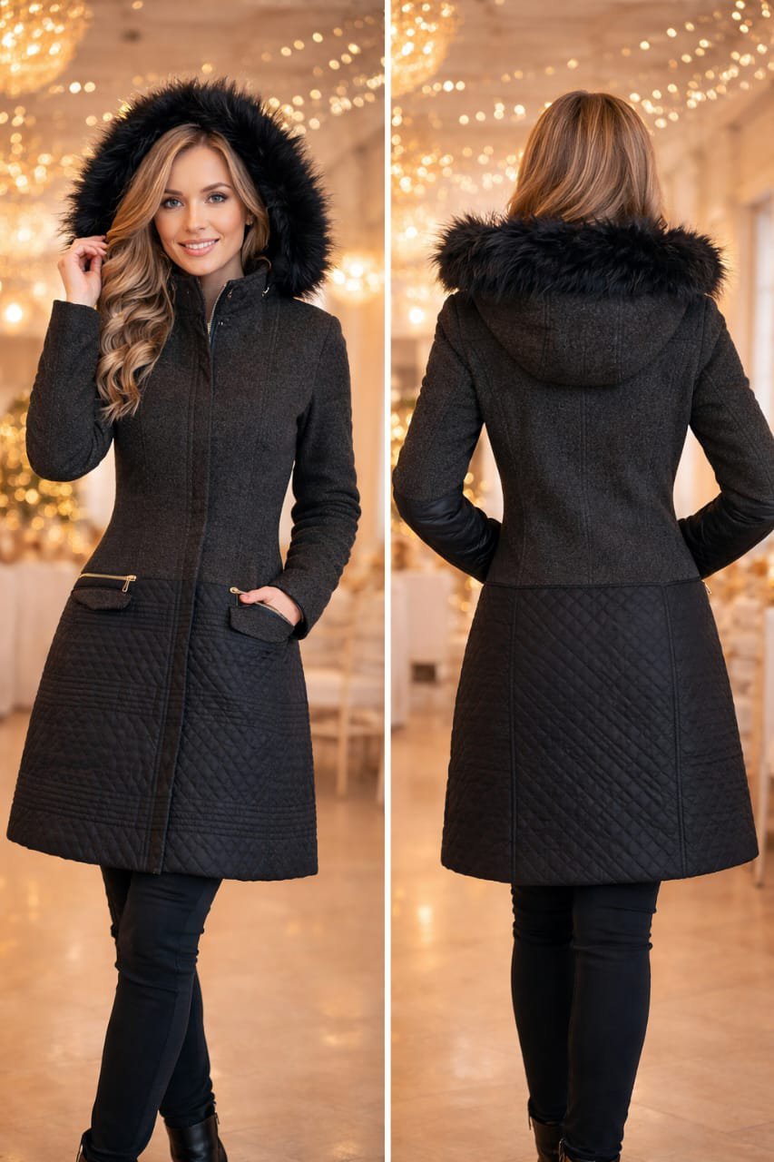 Manteau noir pour femme