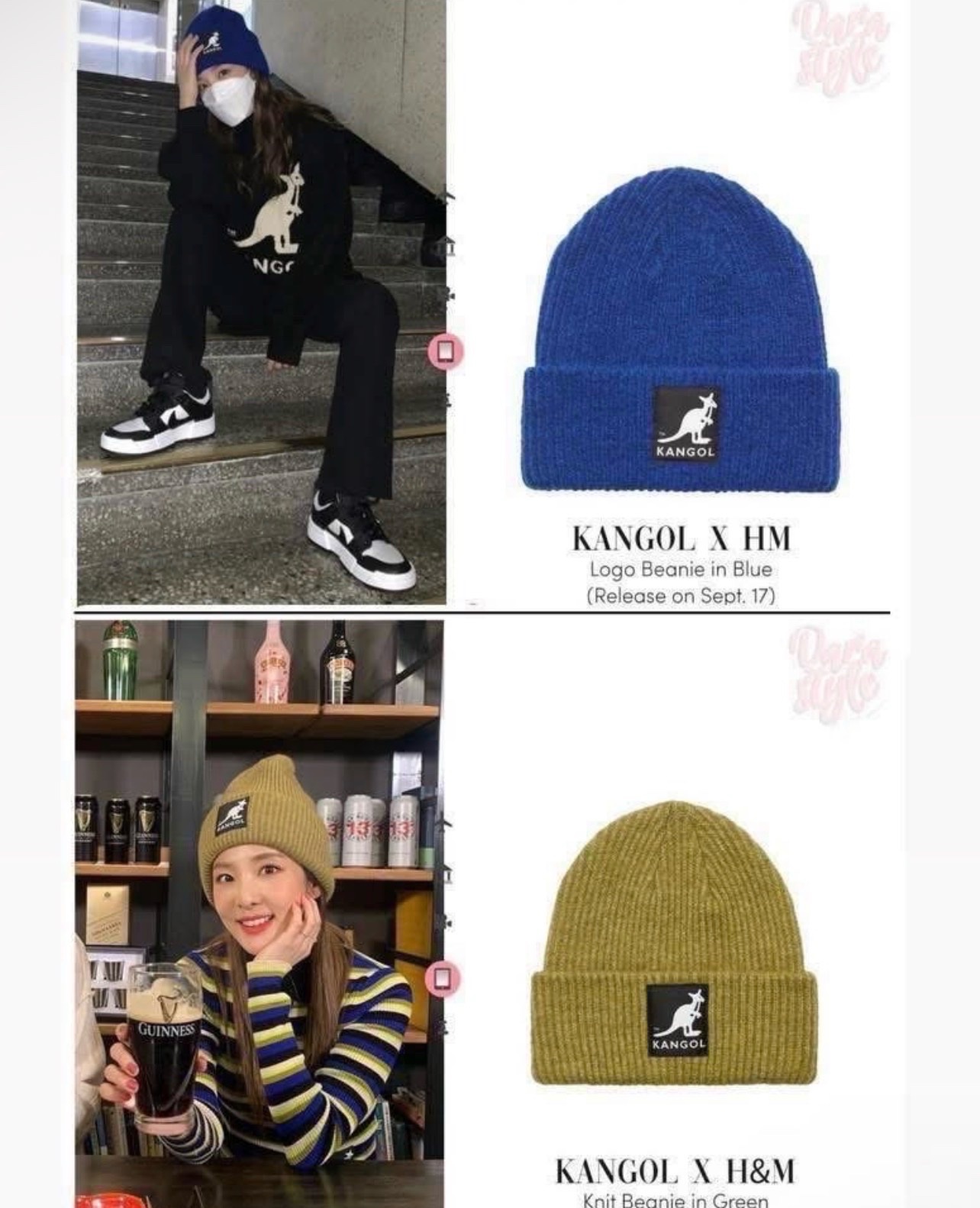 Bonnet kangol x h&m unisex