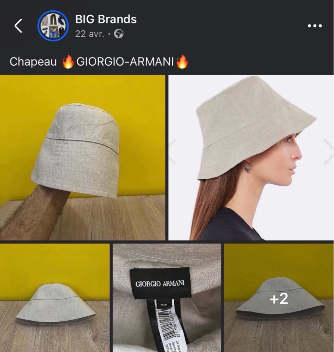 Chapeau 🔥GIORGIO-ARMANI🔥 lin