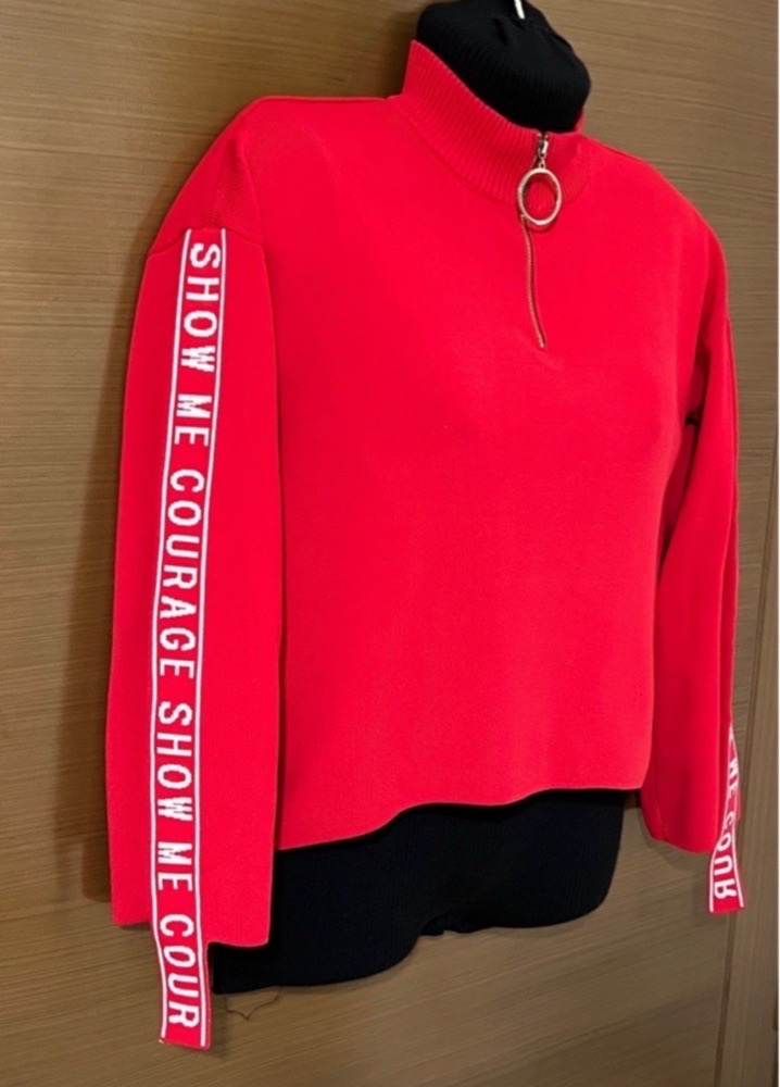 Pull femme demi zip