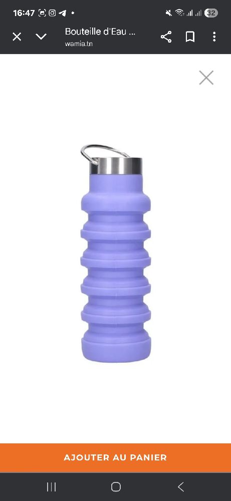 Bouteille silicone violet