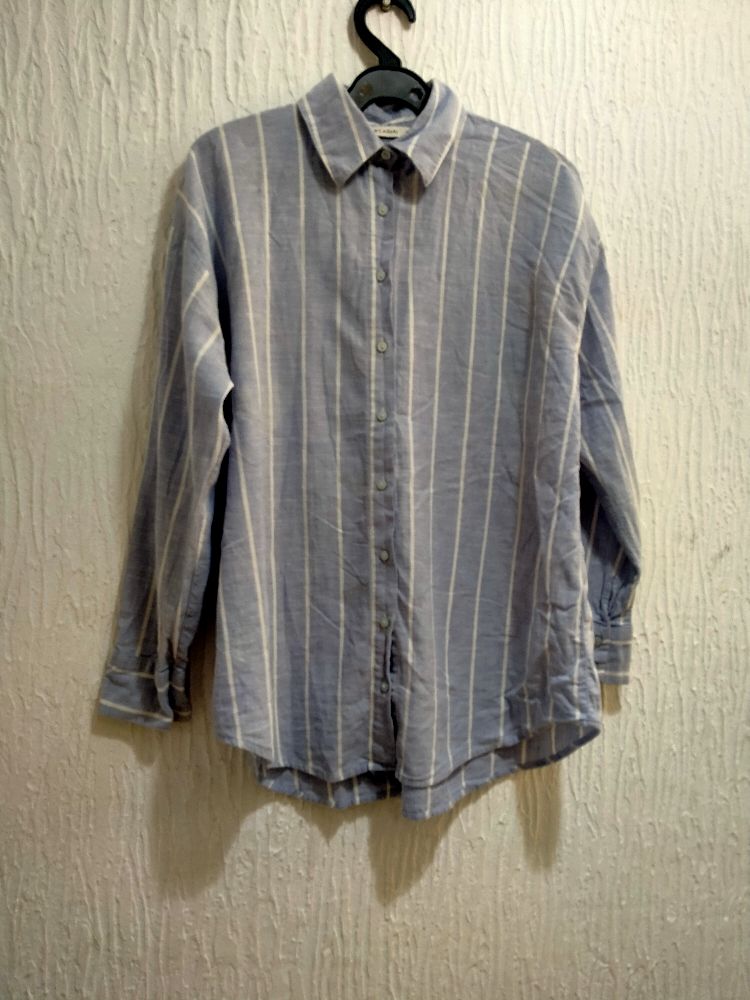Chemise bleu oversize
