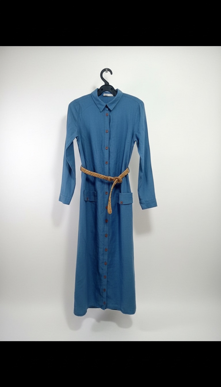 Robe hijabi bleu 