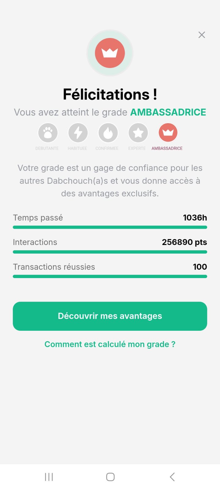Merci de votre confiance 