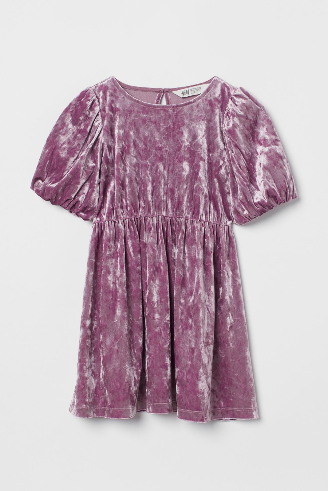 Robe en velour violet clair 