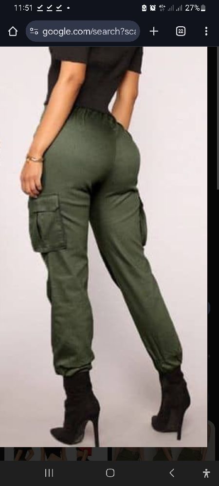 Pantalon vert militaire cargo