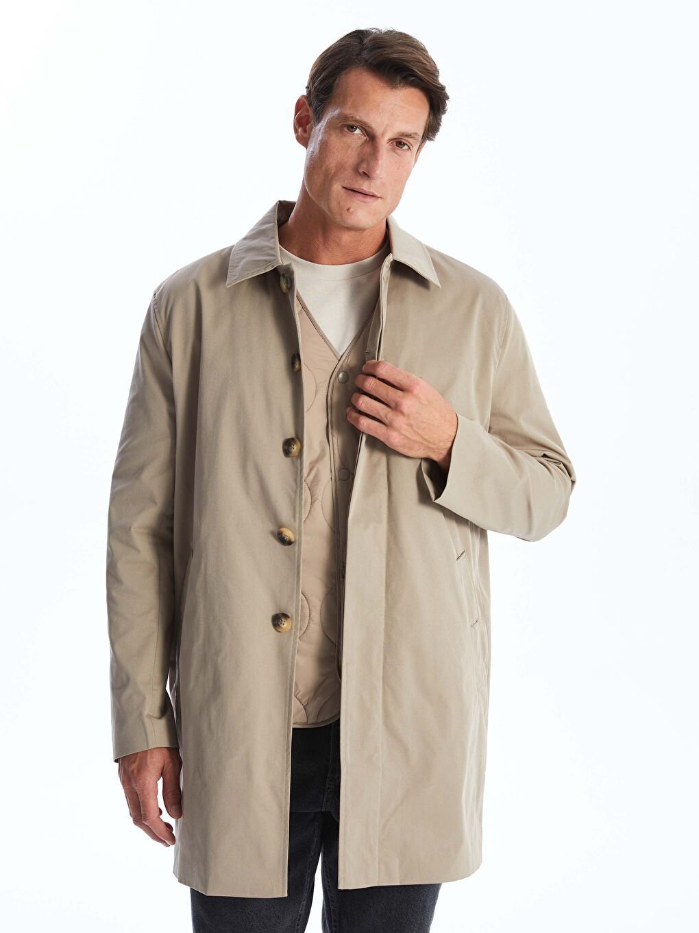 Strellson  longue  Manteau légére pour homme couleur kaki état neuf taille mal noté ylabss 44 