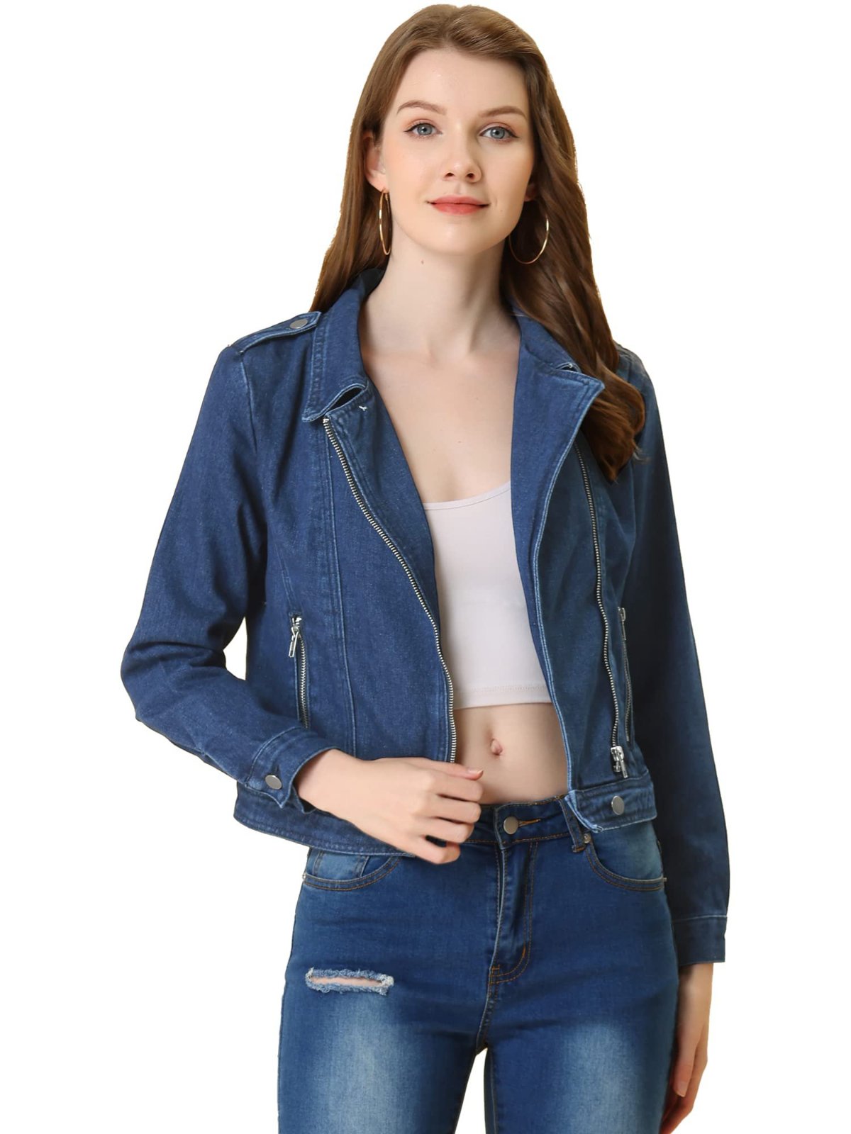 Une veste en jean de la marque Promod tlabess 38/40