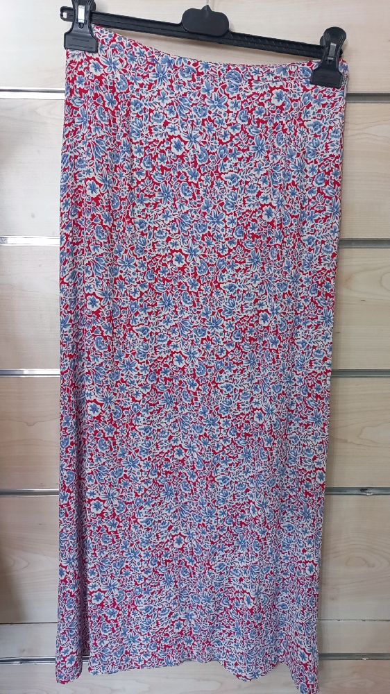 Jupe rose et bleu fleuri 