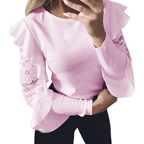 Pull rose bébé avec dentelle 