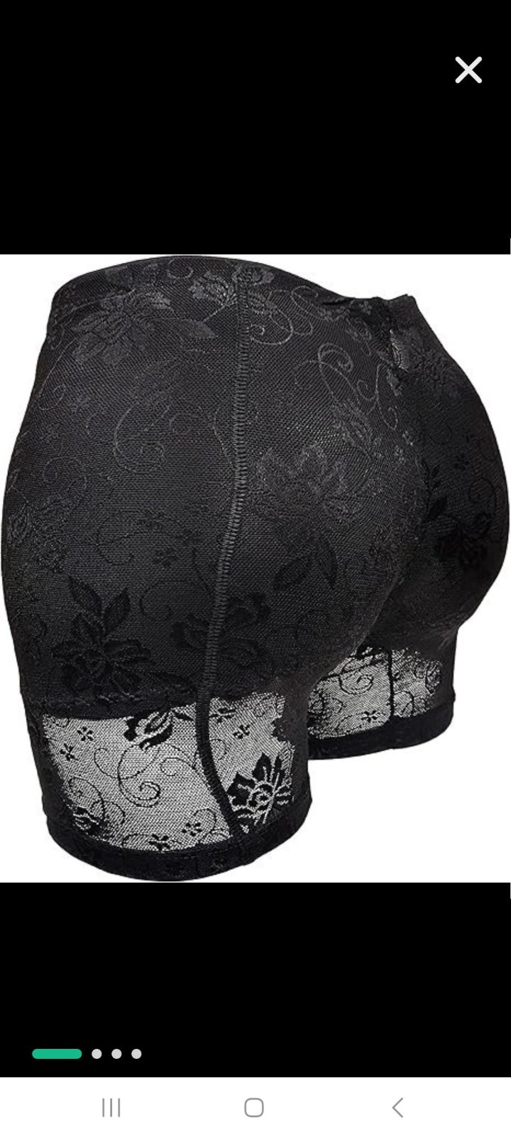 Short rembourré effet push-up fesses et hanches 
