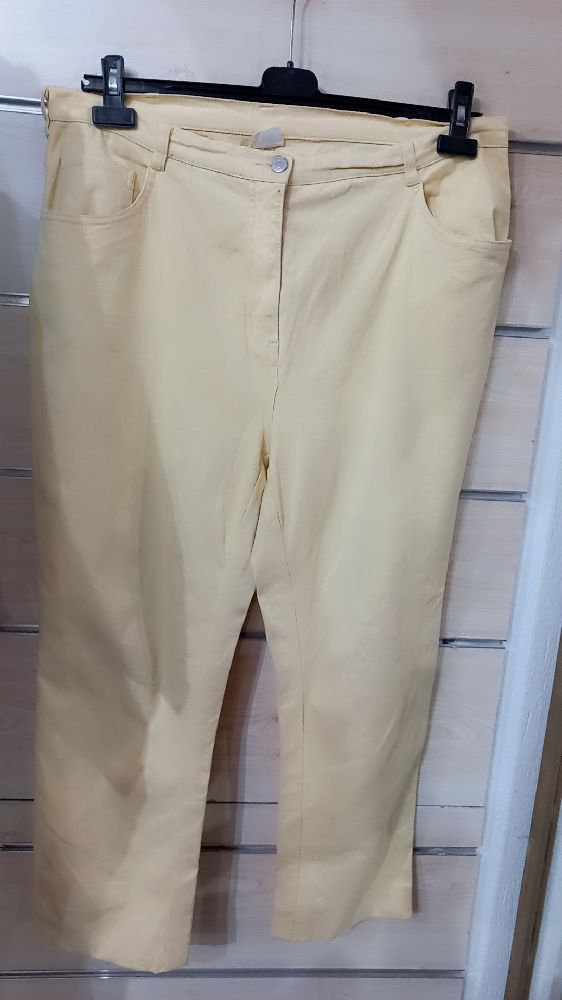 Pantalon en jeans jaune citron 