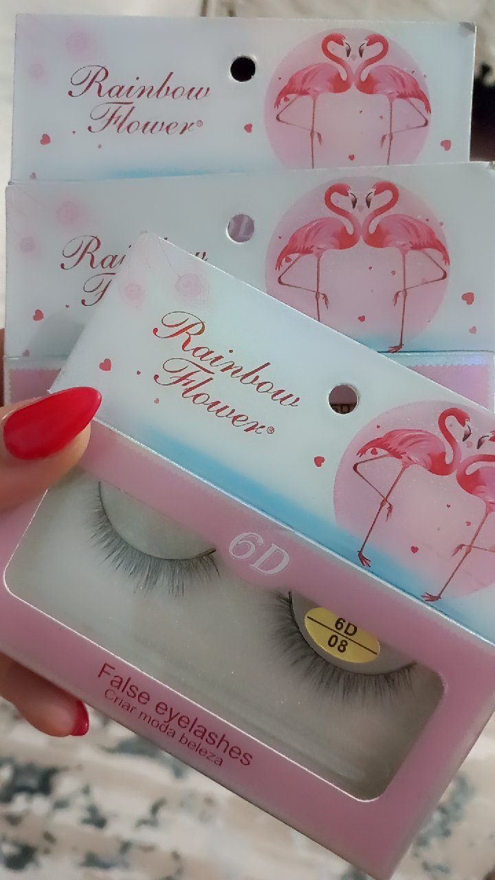 2 paquets faux-cils de la marque Rainbow Flower.