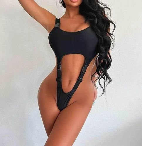  Body moulant sexy pour femme avec découpes hautes, caraco