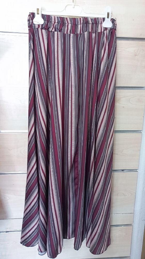 Jupe satin rayure 