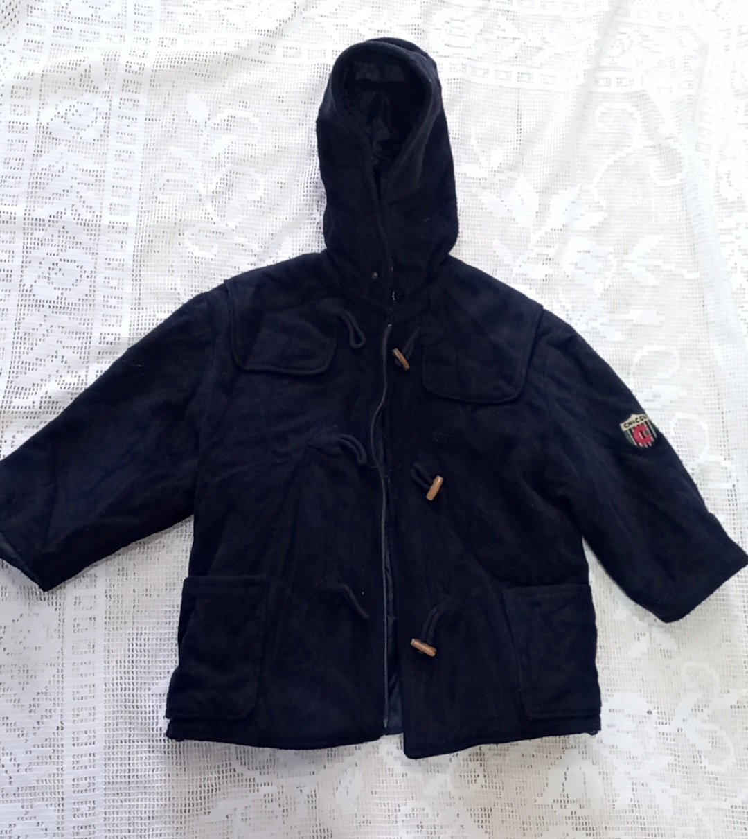 Manteau cashemire bleu marine en très bonne état enfant 