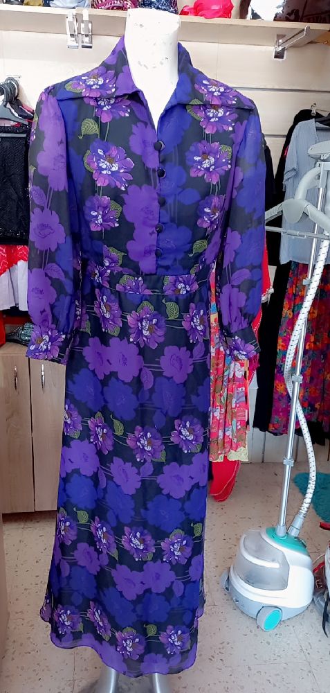 Robe fleuri manche longue 