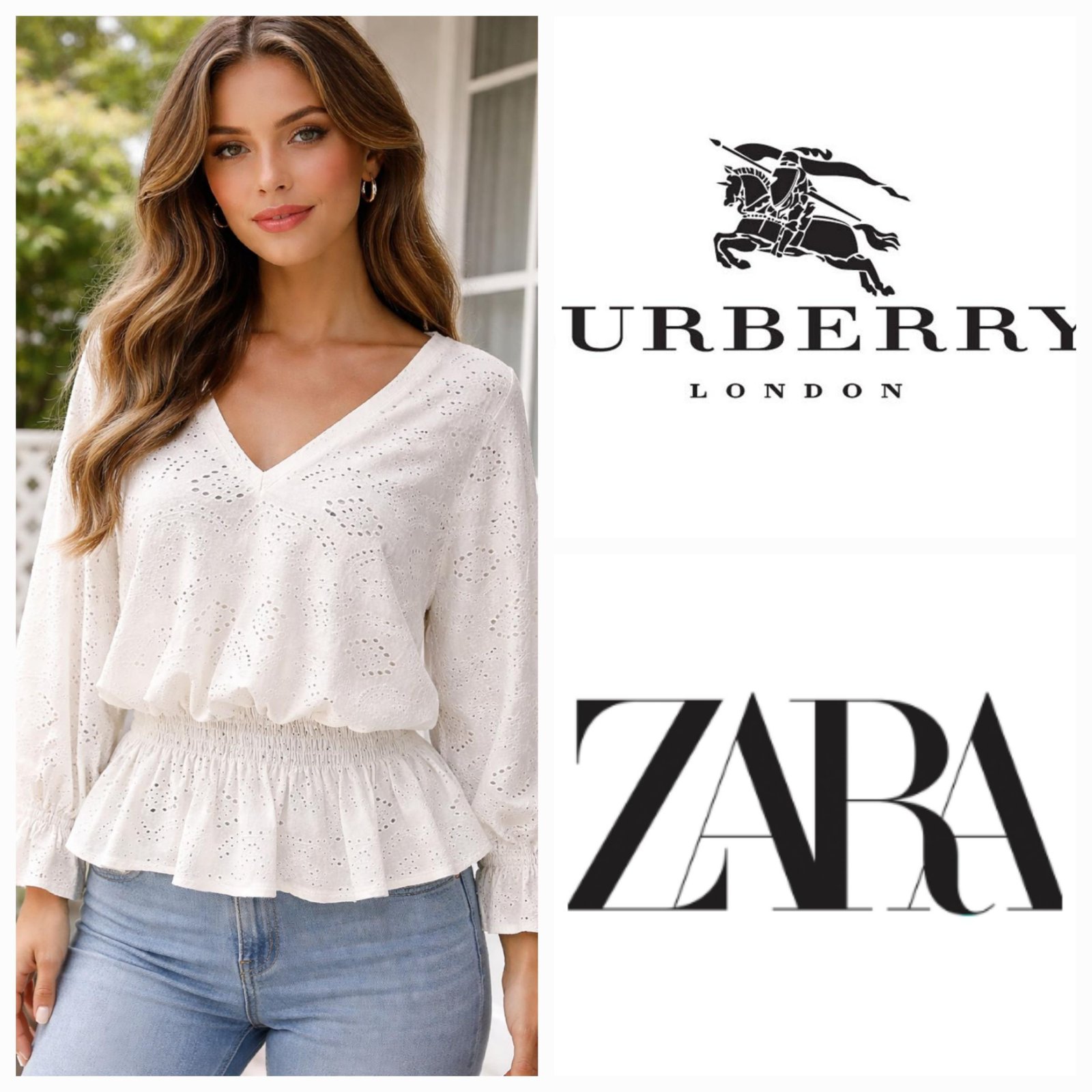 Lot de 2 pull zara et burberry 