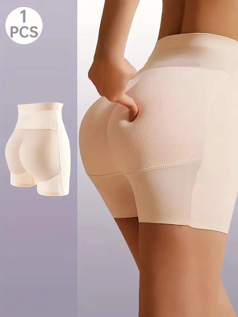 Culottes gainantes taille haute de couleur beige sont dotées de rembourrages amovibles pour accentuer la silhouette 38/ 40