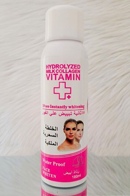 Spray éclaircissant Hydrolyzed Milk Collagen Vitamin, conçu pour unifier le teint et hydrater la peau.