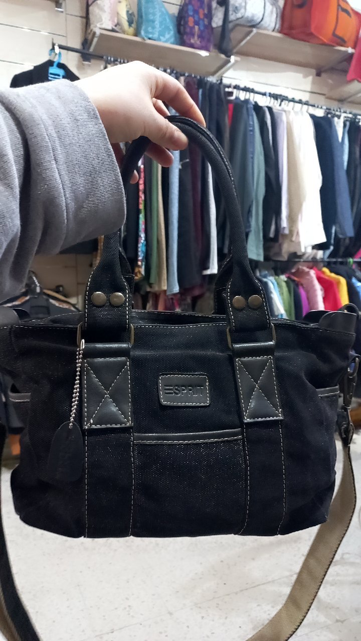 Sac jeans noir esprit 