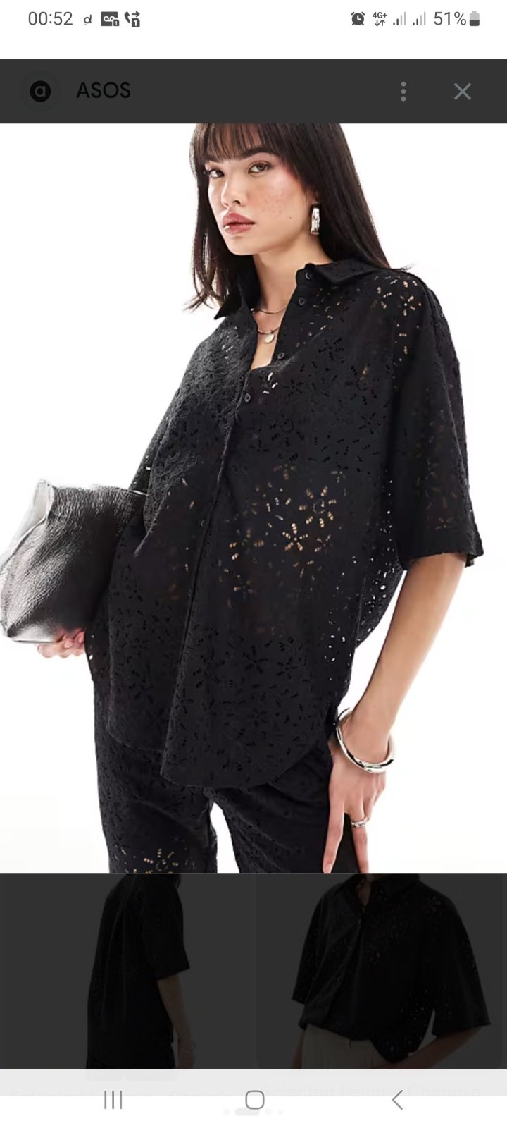 Chemise noire oversize