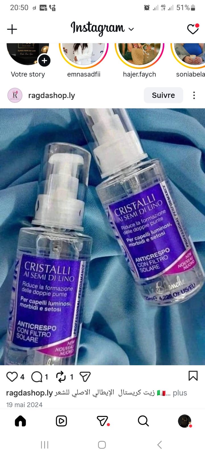 Sérum capillaire  Cristalli de la marque italienne Renée Blanche.