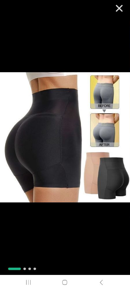 Short rembourré effet push-up et fesses existe en noir taille L/XL