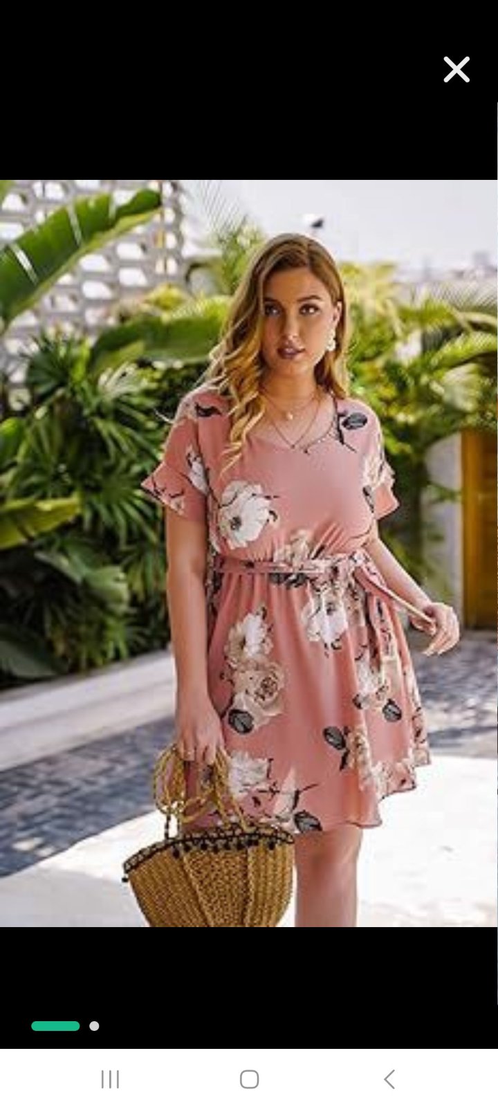 Robe fleuri rose 