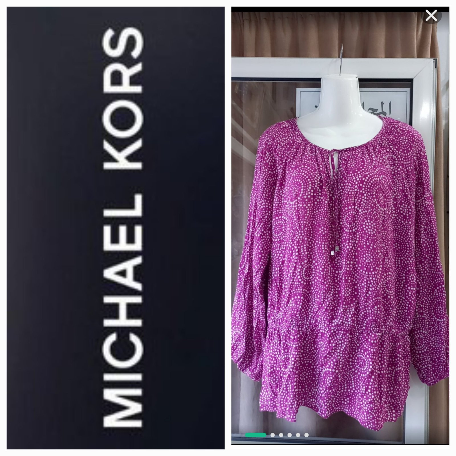  une blouse de style paysan (Peasant Blouse) signée Michael Kors