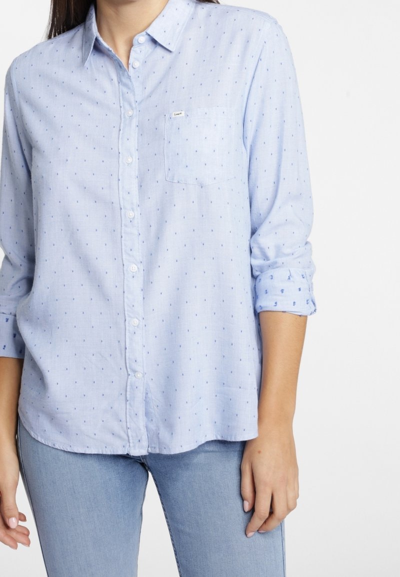 Chemise à manches longues Esprit de couleur bleu clair