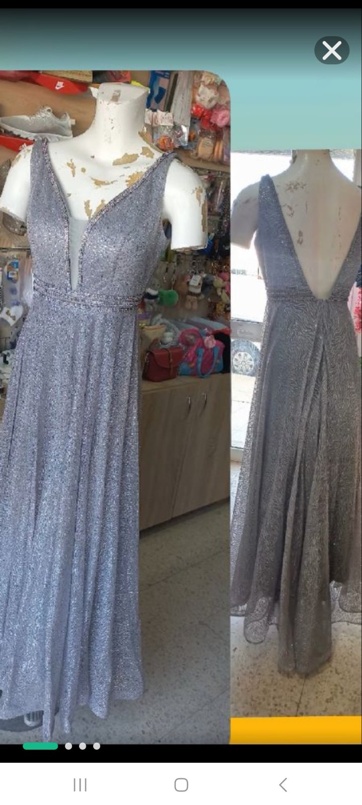 Robe soirée argenté 