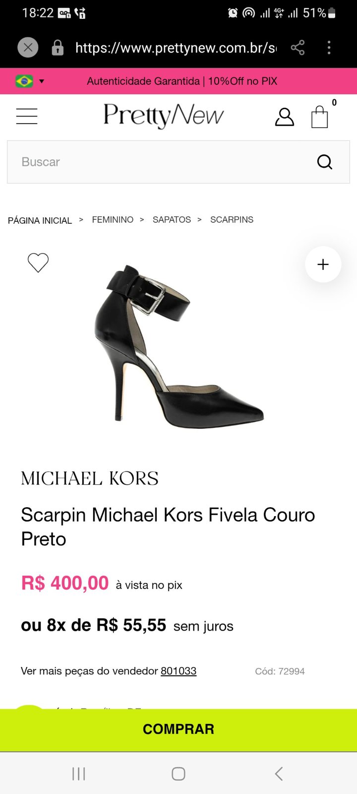 Escarpins en cuir noir sont des MICHAEL MICHAEL KORS Brinkley Ankle Strap na9sa darba sirag 