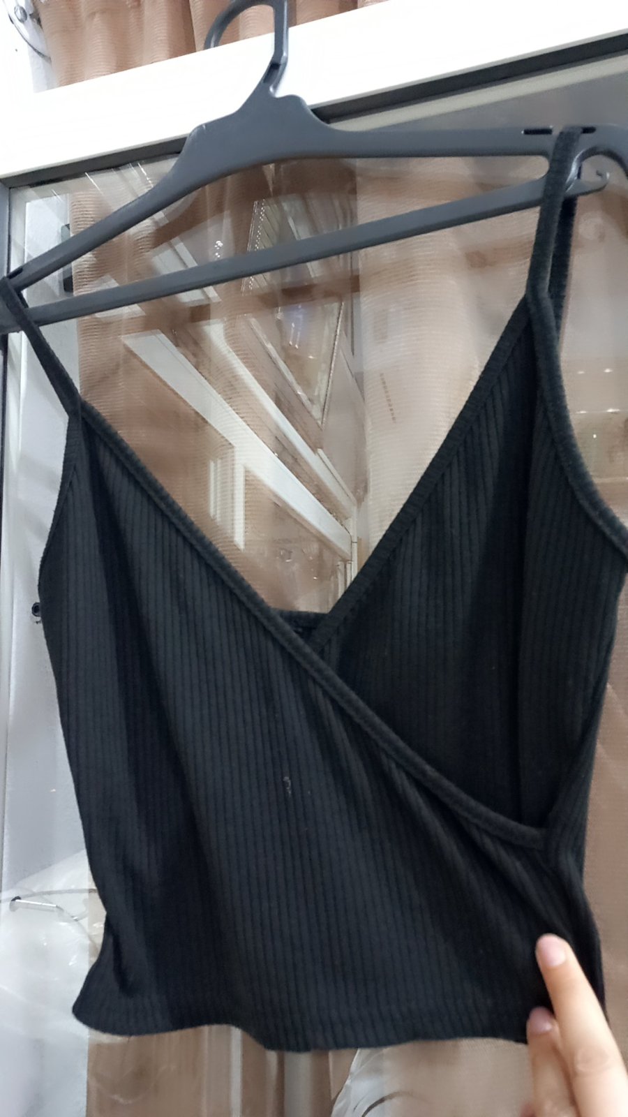 Haut noire en coton  