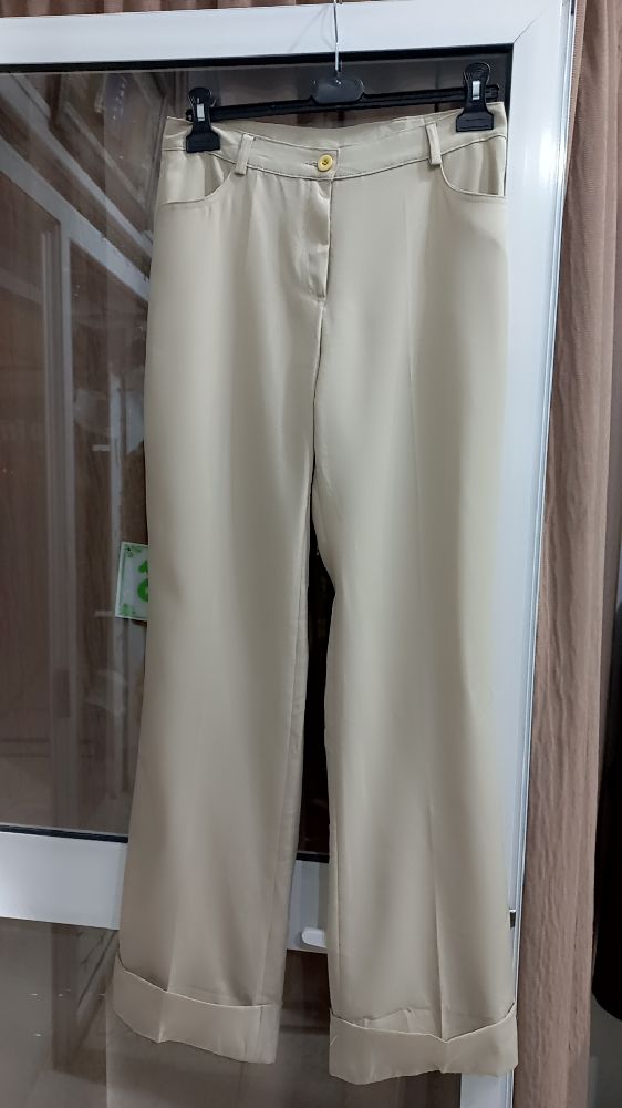 Pantalon large beige 