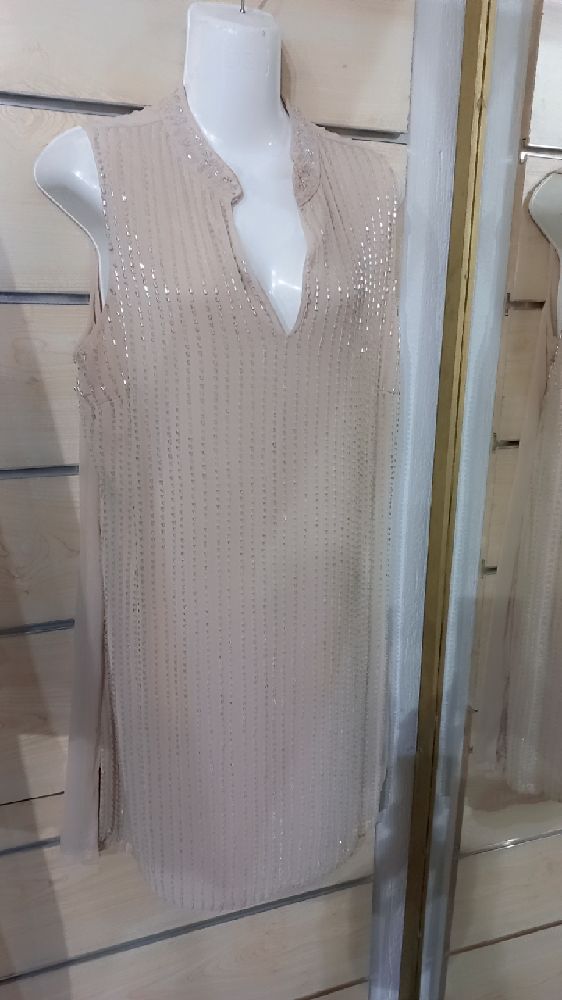 Robe soirée beige 