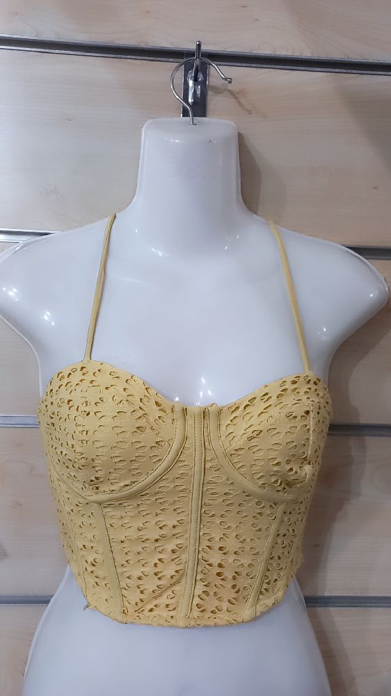 Crop top jaune citron 