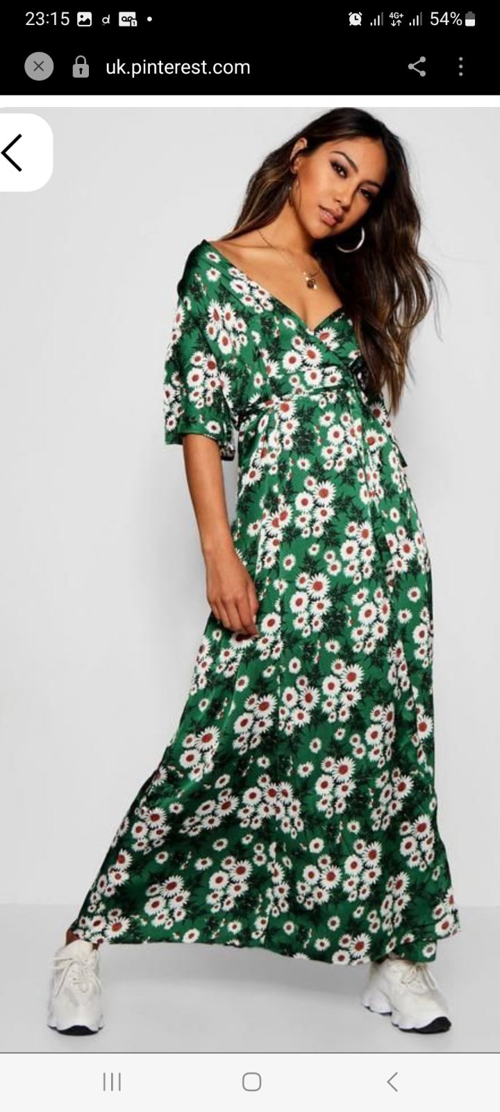 Robe verte à imprimé marguerites ressemble fortement au modèle "Florence" de la marque Rails