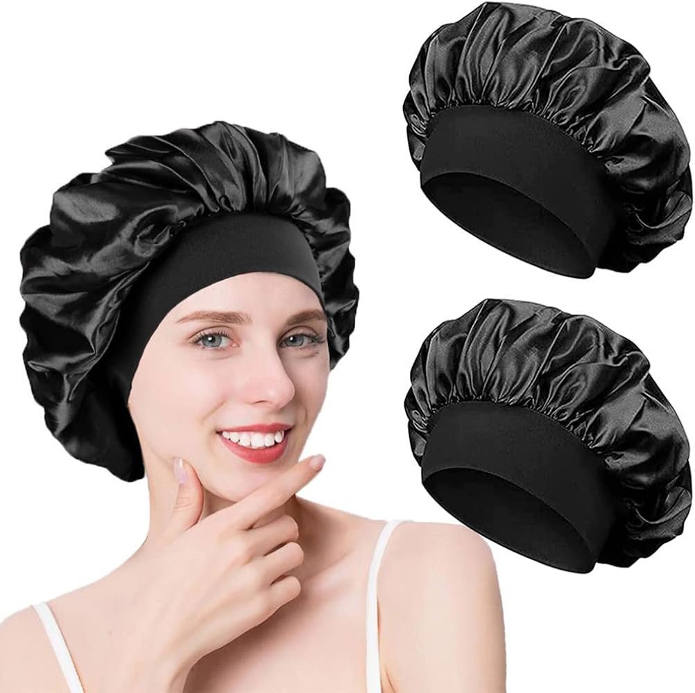 Bonnet satin noir