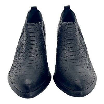  bottines  noire en cuir avec l'inscription "Lavorazione Artigianale MADE IN ITALY ylabess 38/39