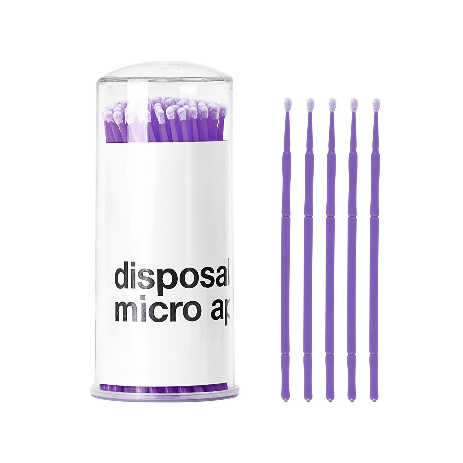   Ces micro-applicateurs jetables (microbrosses) sont utilisés pour appliquer des liquides avec précision lors de soins esthétiques (cils, ongles) ou dentaires.
