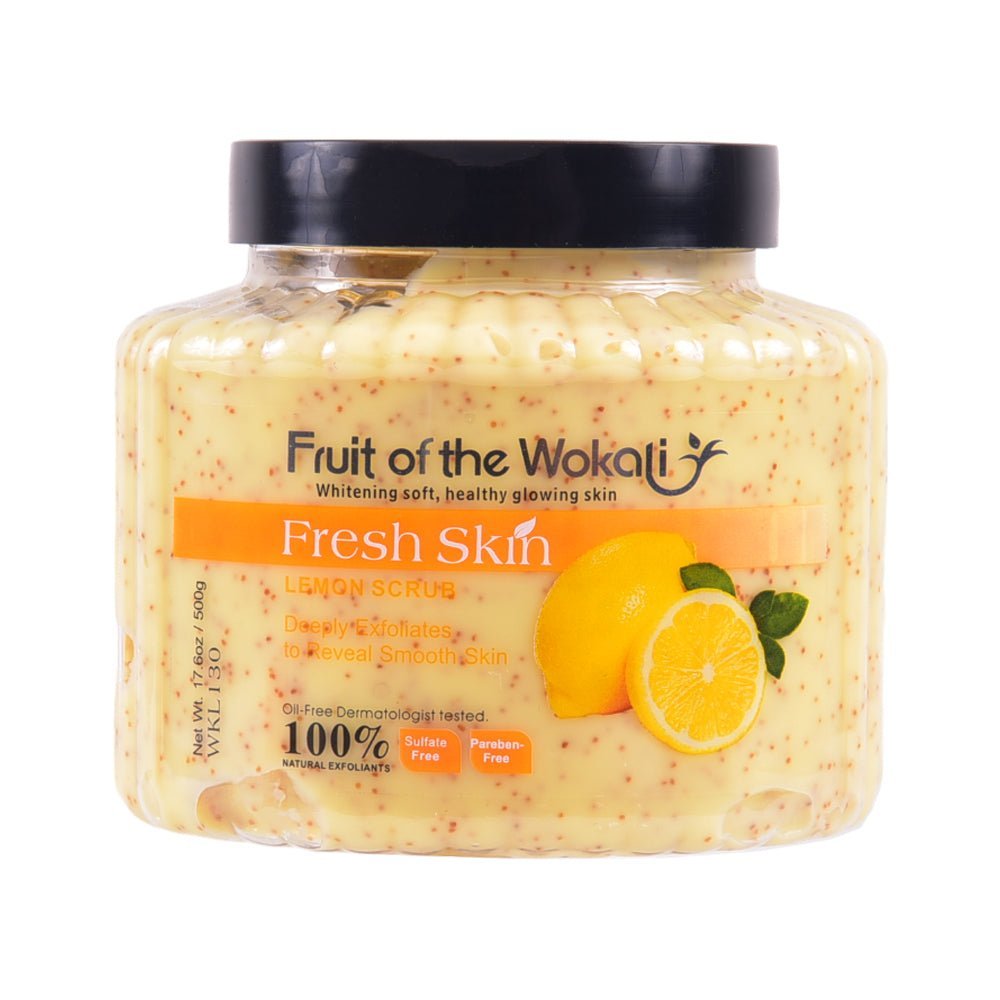 Fresh Skin Lemon Scrub de la marque Fruit of the Wokali (contenant 500 g / 17,6 oz)