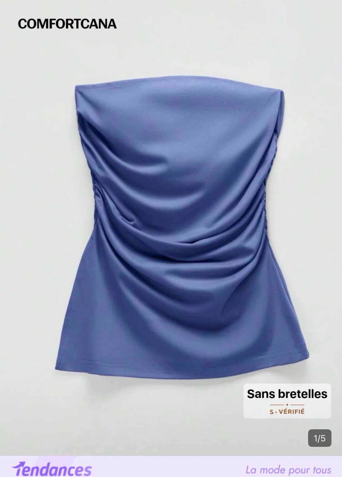 Top bandeau plissé